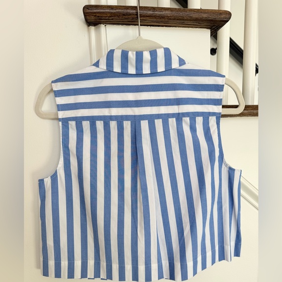 Sézane Harmonie Shirt – Bright Blue & Ecru Stripes | Size M | NWT - Picture 3 of 6
